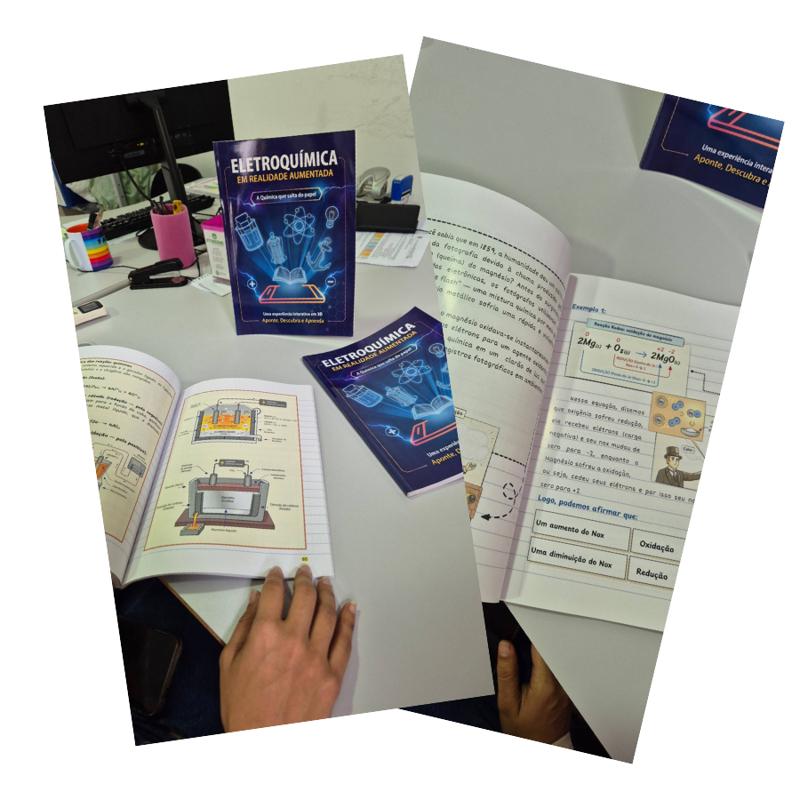 Imagens reais do livro Eletroquímica sendo utilizado