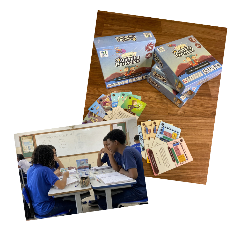 Jogo Química Periódica em uso com estudantes